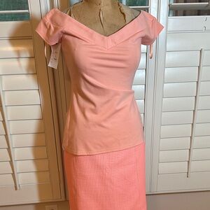 Unique Vintage Peach Women's Top NWT 8-13-004